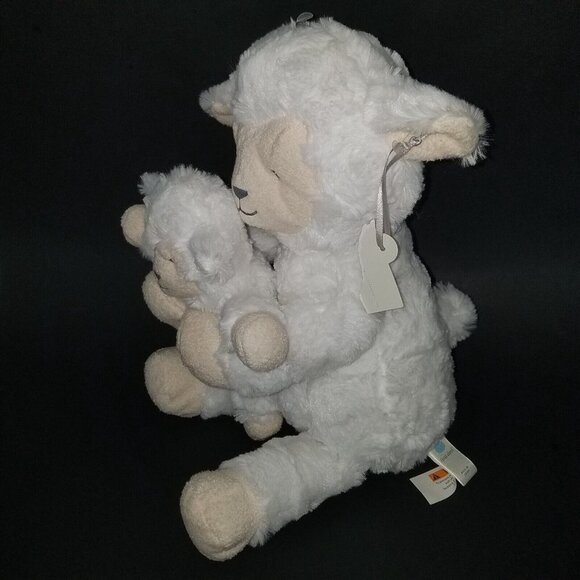 Cloud Island White Sheep Lamb Plush Lovey Rattle Mom Baby Stuffed Animal Toy - Picture 4 of 10